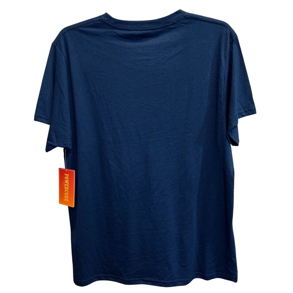 New “Positive Vibes Only” Navy TShirt XL By Powercode Cotton Blend Tee - Picture 2 of 3